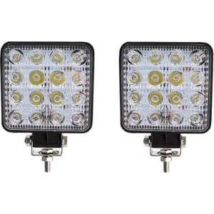 Seo Beyaz Işık Tepe Çalışma Lambası 16 LED Kare 12-24 V 2 Adet