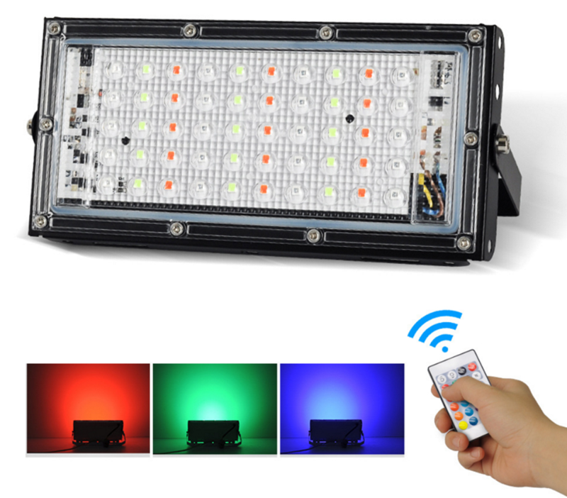 50 Watt Rgb Kumandalı Led Projektör 16 Renk (2 ADET)