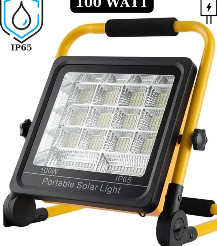 100 Watt Güneş Enerjili Solar Şarj Edilebilir 4 Modlu Acil Durum Led Paneli - 2 ADET