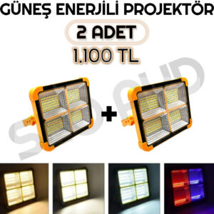 400w Güneş Enerjili Taşınabilir Projektör 2 ADET