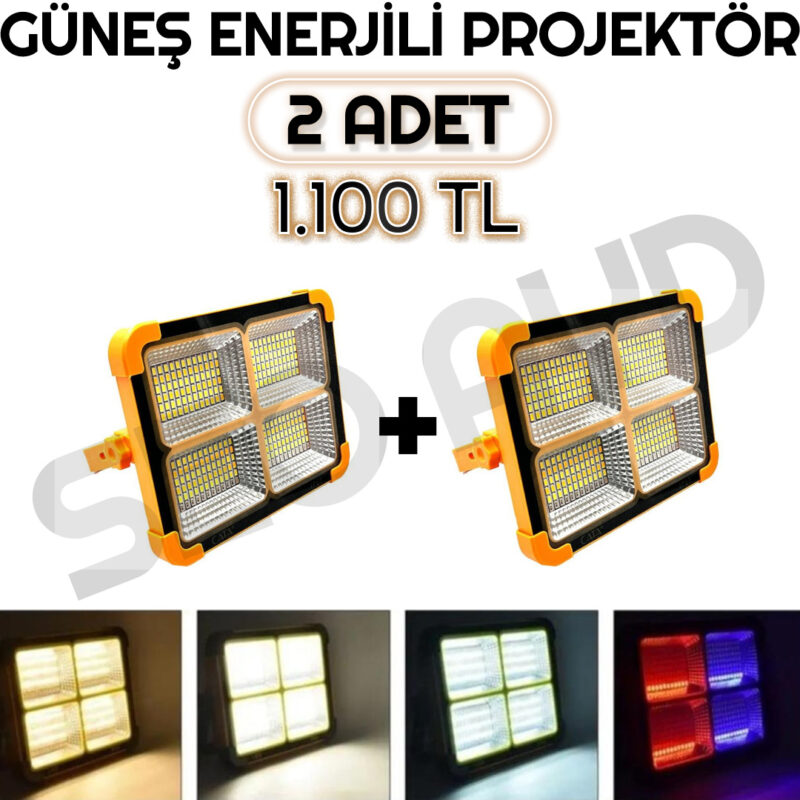 400w Güneş Enerjili Taşınabilir Projektör 2 ADET