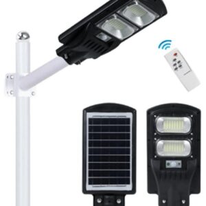 2 Adet 120w Güneş Enerjili Sokak Armatürü - DİREK HEDİYELİ - Unichrome