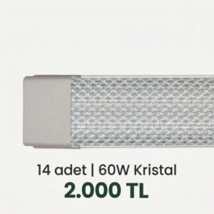 60w Kristal 120cm bant armatür 14 adet